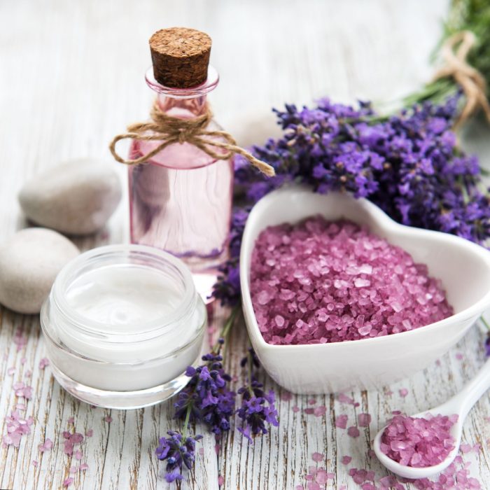 Bio Lavendel Blüten Kosmetik Gewürzsalz